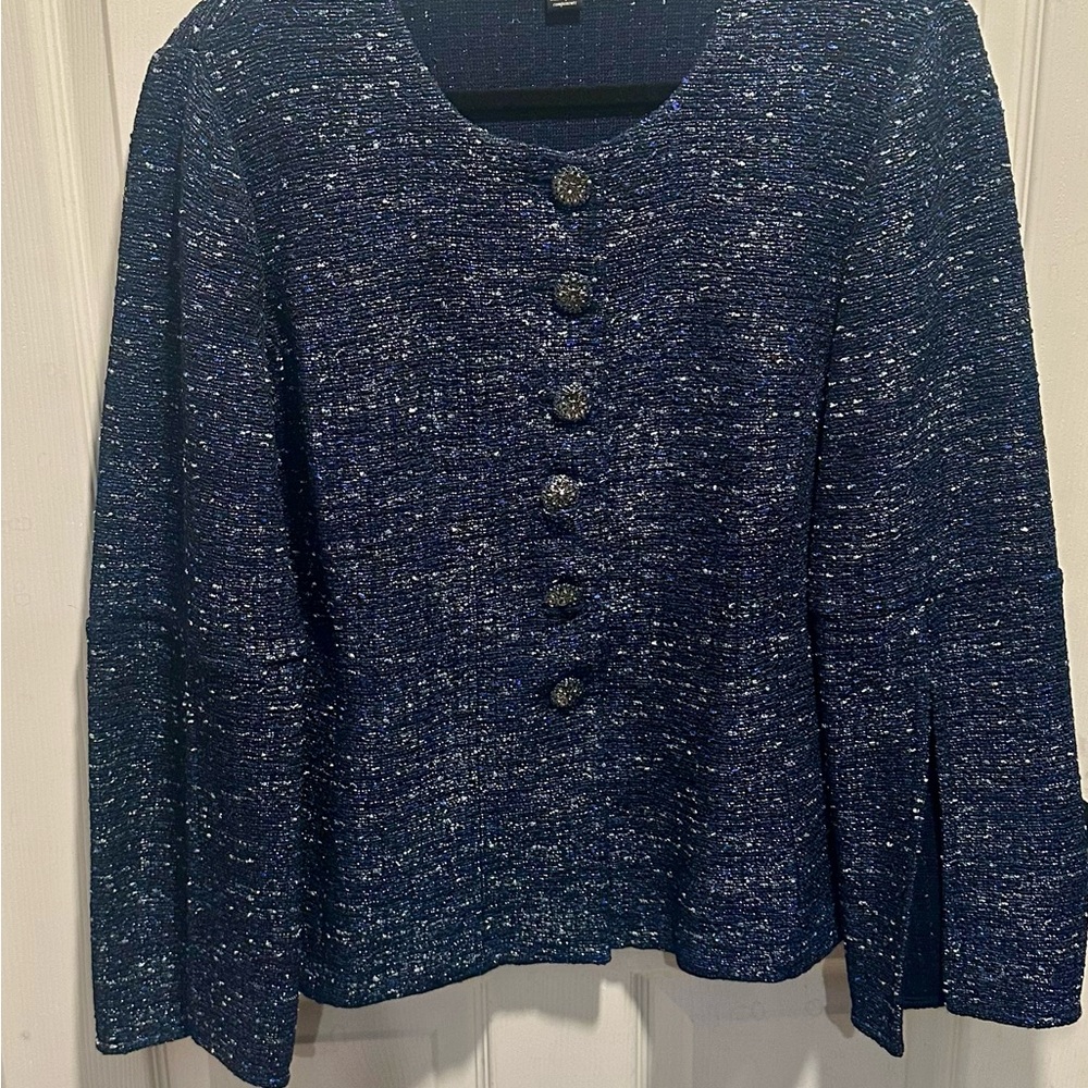 St. John Navy Tweed Jacket